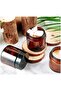 12 Pack Amber Round Glass Pot Jars, 100g Empty Jars with Lids - Refillable Cosmetic Travel Cont - 5