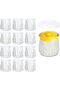 7oz Glass Jars with PE Lids 12 Pack (Clear)