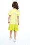 Girl's Printed Relax Fit Crew Neck Short Sleeve Dress - Color Block & - 4