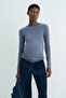 MAMA Ribbed jersey top - 2