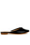 Women Bow Slip-On Flat Mules in Black - 2
