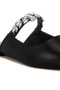Women Diamante Strap Glitter Mules in Black - 5