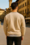 Unisex Winter Comfortable Long Cream Loose Sweater - 2