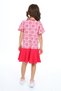 Girl's Printed Relax Fit Crew Neck Short Sleeve Dress - Color Block & - 4