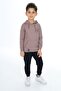 Boy's 2-Piece Set Printed Hooded Pocket Sweatshirt & Sweatpants with Elastic Waistband