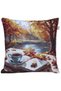 Autumn Coffee Jacquard Woven Tapetry Decorative Cushion 45*45 - 2