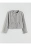 Alita City Lcw Kids Gray Tweed Plaid Standard & Regular Girls' Jacket with a Difference