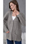 Women's Mother Plus Size Chain Flower Motif Buttoned Cardigan - 5