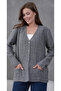 Women's Mother Plus Size Chain Flower Motif Buttoned Cardigan - 4