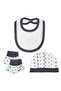 5 piece Sets include Bib, Romper, Mittens, Cap and Sleepsuit, 6-9 Months , Gray - 4
