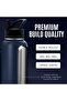 1L Blue Insulated Stainless Steel Water Bottle | Double Wall Thermos with 3 Leak-Proof Lids - 4