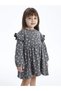 Lcw Baby Anthracite Crew Neck Long Sleeve Baby Girl Dress - 3