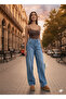 Women's Denim Palazzo Pants - 4