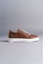 Slw152 Cool Lace-Up Patent Leather Men's Casual Sports Classic Shoes Tan White - 4