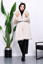 Stone Belted Lined Fur Coat - 2