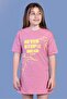 Girl's Printed Relax Fit Crew Neck Short Sleeve Dress
