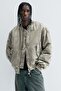 Loose Fit Washed bomber jacket