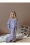 Girls' Set with Bow Embroidered Knitwear Cardigan - 3