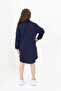 Girl's Printed Oversized Polo Neck Long Sleeve Dress - - 6