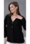 Women's Mother Plus Size Chain Flower Motif Buttoned Cardigan - 4