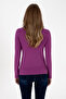Women's Violet Basic Polo Neck Sweatshirt 50307755-Vr037 - 5