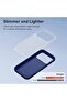 Case for 17 Pro Max (6.9") - Slim Liquid Silicone, Navy Blue - 3