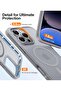 Magnetic Shockproof Case for iPhone 16 Pro (MagSafe Compatible) - Translucent Grey, 6.3'' - 5