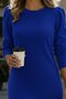    Women's Long Sleeve Crew Neck Two Thread Dress - 2