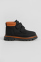 Children's Unisex Black Orange Thick Thermo Sole Warm Lined Double Velcro Boots - 2