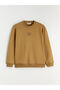 Crew Neck Printed Men's Thick Sweatshirt - 5