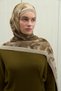 Frosted Bloom Muslin Shawl - Olive - 3