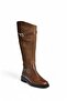 V654002803 Brown Genuine Leather Flat Sole Riding Boots - 6