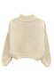 6700 Women's Mock Neck Balloon Knit Sweater Natural