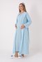 Maternity and Postpartum Nightgown and Jacquard Towel Robe Set - Patterned Winter Robe Viscose Nightgown