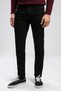 Jeff Normal Waist Slim Fit Very Narrow Leg Black Men's Jean Trousers - 2