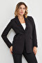 Basic Single Button Blazer Jacket - 6