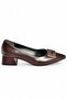 V820371160 Brown Rustic Thick Heeled Women's Shoes - 5