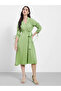 Accordion Pleated Wrap Front Maxi Dress