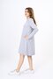 Girl's Printed Oversized Crew Neck Long Sleeve Dress with Pockets - - 3