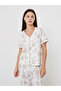 All-Over Print V Neck Top and Long Pyjama Set - 2