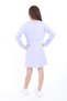 Girl's Printed Relax Fit Crew Neck Long Sleeve Lace-Up Dress - 2