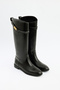 Boots 2520 - Black Women's Boots with Gold Accessory Detail