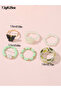 Set of 6 - Assorted Beaded Rings - 3