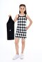 Girl's 2-Piece Set Printed Regular Square Neck Strap Dress & Crew Neck Long Sleeve Sweatshirt - 6