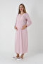Pregnant Women's Nightgown & Bow Patterned Jacquard Dressing Gown Set of 2 – Viscose Cotton Fabric - 3
