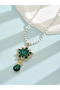 Embellished Flower Drop Beaded Necklace - 3