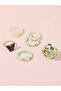 Set of 6 - Assorted Beaded Rings
