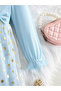 Bow Detail Ruffled Long Sleeve Mesh Dress - 3