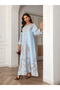 Graphic Print Embellished Faux Pearl Jalabiya - 5