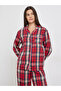 Family Pyjamas - Women Check Pocket Piped Shirt and Pyjama Set - 3